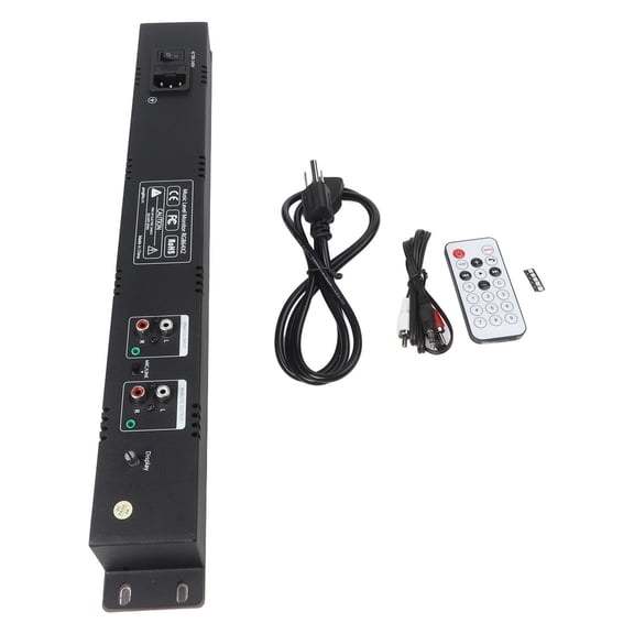 Professional 5U Audio Spectrum Analyzer with 19 Colors LED Light, Voice Control and Line Input Mode, Adjustable Frequency Band VU Meter for Sound System