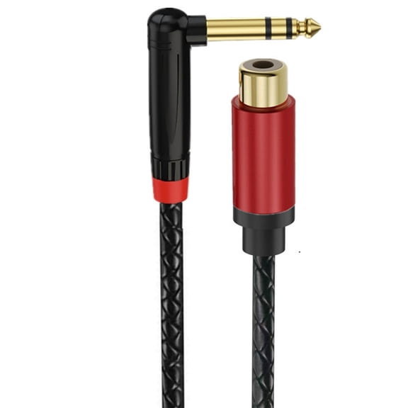 Professional 6.35mm Cable 90Degree L Shape Metal Connectors 1/4inch Cable for Studio Equipment