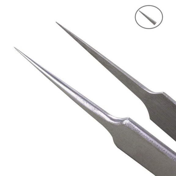Professional 6.5 Inch Stainless Steel Ultra Fine Thin Tip Tweezers for Weeding, Splinter Removal, Cellphone Repair, Micro Soldering, Crafting, Facial Hair Removal and More