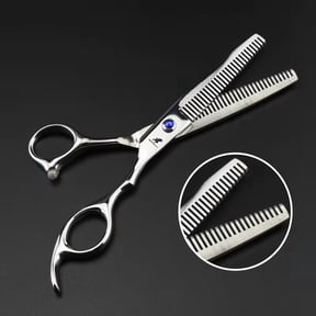 Professional 6-Inch Stainless Steel Double-Sided Hair Thinning Scissors for Right-Handed Stylists - Precision Texturing & Blending Shears for Salon & Barbershop Use