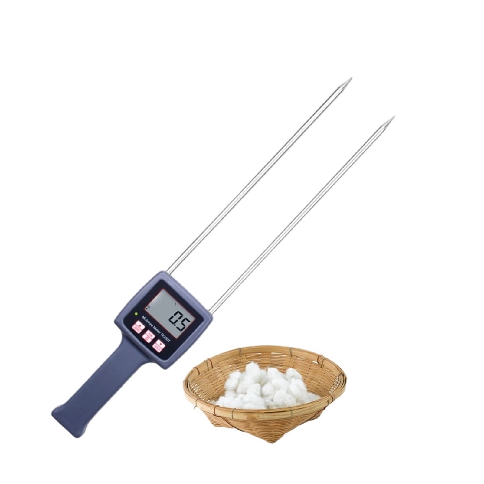 Professional 7-40% TK100C Digital Cotton Seed-cotton Moisture Meter Digital Tester Hygrometer Humidity Tool