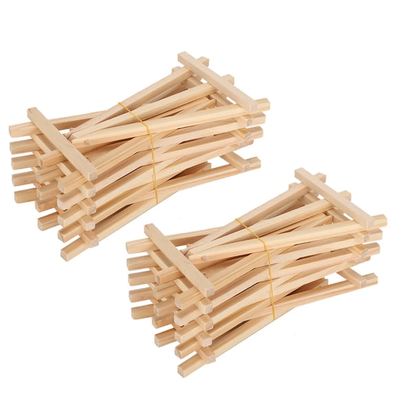 Professional 7.5 Inches / 19 cm Mini Wood Display Easel Sturdy Pine Tabletop Tripod Stand Pack of 20