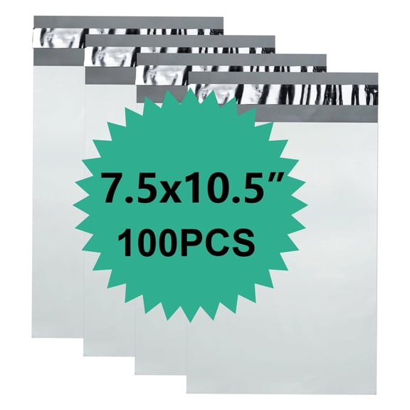 Professional 7.5x10.5 Inch White Poly Mailers - 100Pcs Bulk Self-Seal Shipping Envelopes with Waterproof & Tear-Resistant Protection for Business Packaging