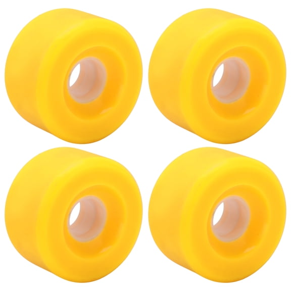 Professional 70mm Skateboard Wheels 80A PU Cruiser Wheels Wear Resistant High Elastic Longboard Wheels for Smooth Riding Replacement Parts Yellow (4 Pack / 10.8 oz)