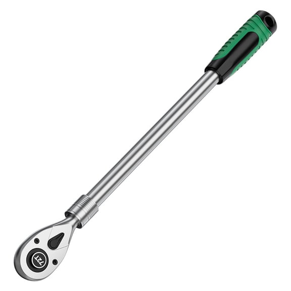 Professional 72-Tooth Ratcheting Wrench with 8-Position Handle (460-610mm) & Quick-Release Socket for Industrial Maintenance