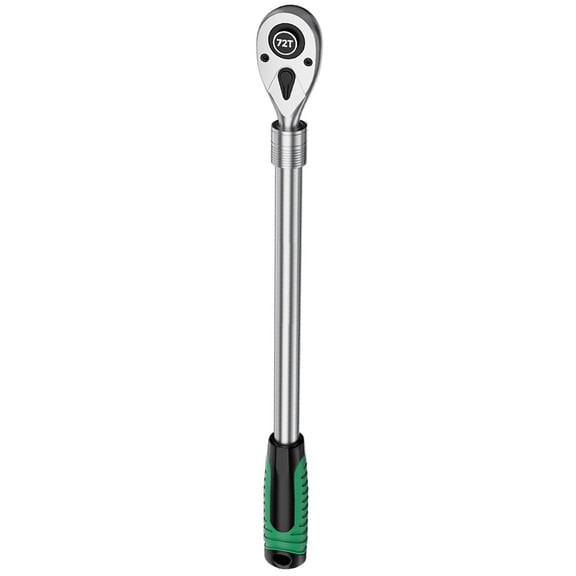 Professional 72-Tooth Ratcheting Wrench with 8-Position Handle (460-610mm) & Quick-Release Socket for Industrial Maintenance