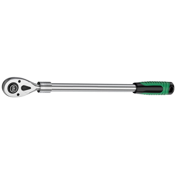 Professional 72-Tooth Ratcheting Wrench with 8-Position Handle (460-610mm) & Quick-Release Socket for Industrial Maintenance