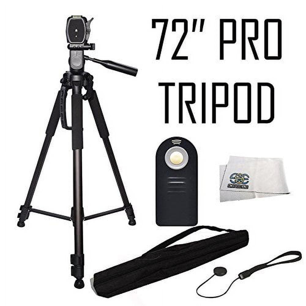 Professional 72-inch Tripod 3-way Panhead Tilt Motion with Built In ...