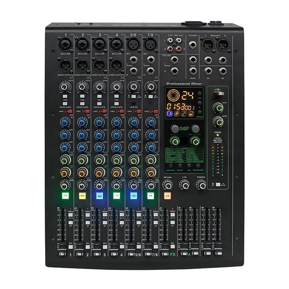 Professional 8 Channels DJ Mixer Controller 24 DSP Mixing Console Usb Mixer
