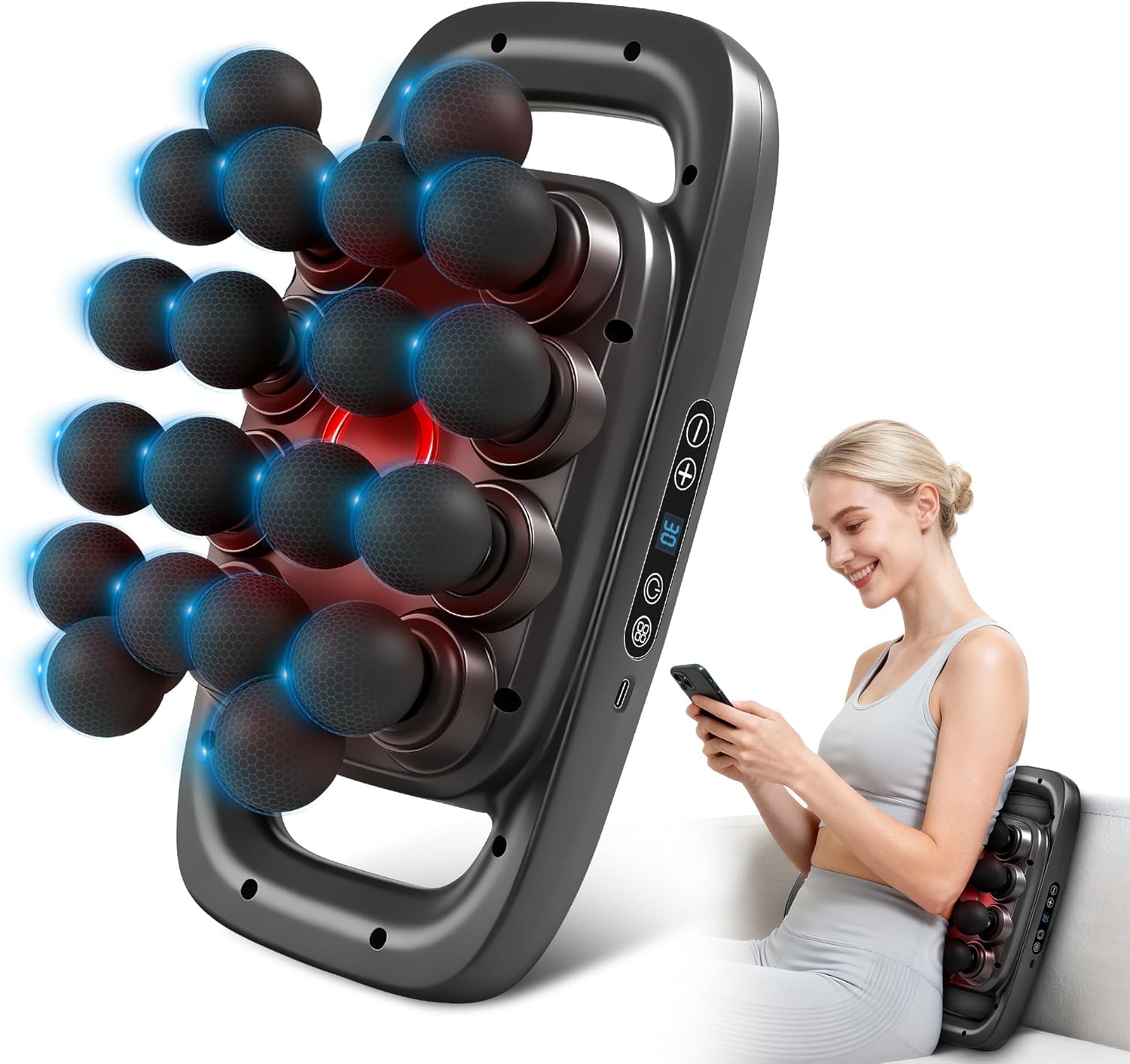 Professional 8-Node Handheld Percussion Massager, High-Performance ...