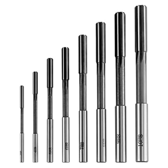 Professional 8 Pcs Machine Reamer Set HHS H8 Straight Shank Chucking Reamer Milling Cutter 3-10Mm for Precision Metal Working