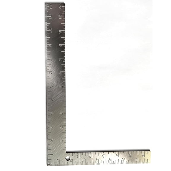 Professional 8x12 Inch Carpenter Square - Heavy-Duty Carbon Steel Framing Tool with Dual-Scale (Imperial/Metric), Rust-Resistant Right Angle Ruler for Carpentry, Roofing & Layouts