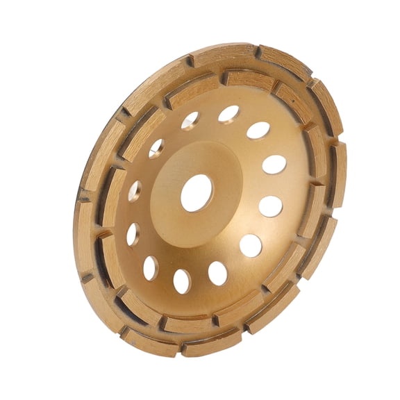 Professional 9-Inch Double Row Diamond Grinding Wheel Cup Disc for Concrete, Cement, Granite and Marble, 230mm High Performance Angle Grinder Polishing Attachment