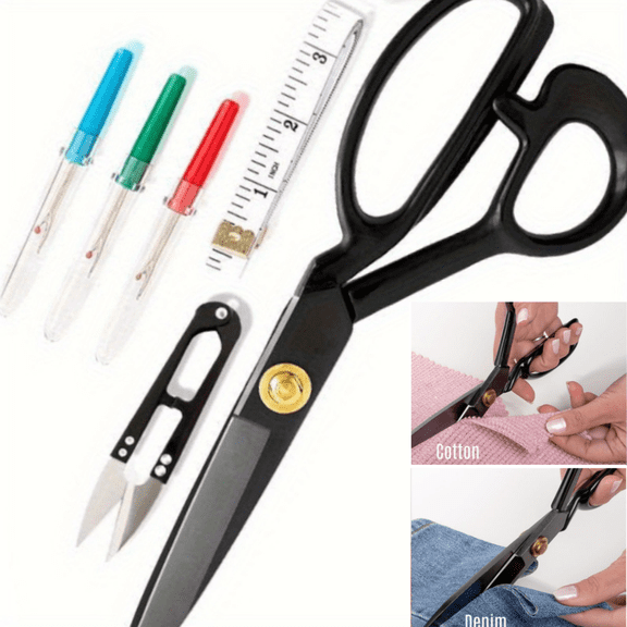 Professional 9 Inch Sewing Scissors for Fabric Cutting - Ultra Sharp, Heavy Duty Fabric Shears for Tailors, Dressmakers, Crafters, and Artists