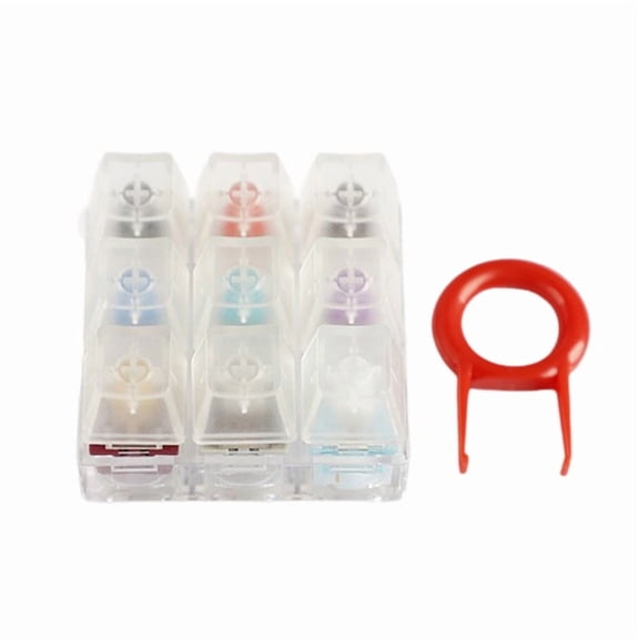 Professional 9 Switch Keyboard Tester Kit Clear Keycap Sampler Mechanical Keyboard Translucent Keycap Testing Tool