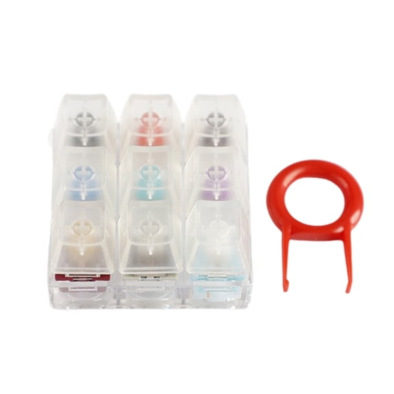 Professional 9 Switch Keyboard Tester Kit Clear Keycap Sampler Mechanical Keyboard Translucent Keycap Testing Tool
