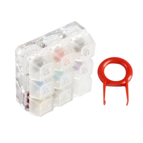 Professional 9 Switches Keypad Tester Kit Clear Keycap Sampler Mechanical Keypad Translucent Keycap Testing Tool