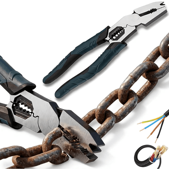 Professional 9-in-1 Multi-Function Cutting Pliers – Nail Puller, Wire Cutter, Stripper, Crimper, Heavy Duty Tool for Home Repair (RL 1 PC)