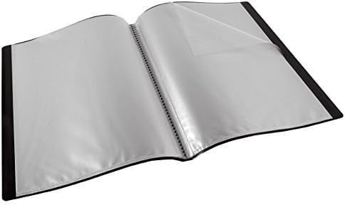 Professional A4 Black Presentation Display Book With Clear Plastic Sleeves For Secure Multi-Purpose Filing And Acid-Free Pockets, Eco-Friendly Landscape Format Design For Artists