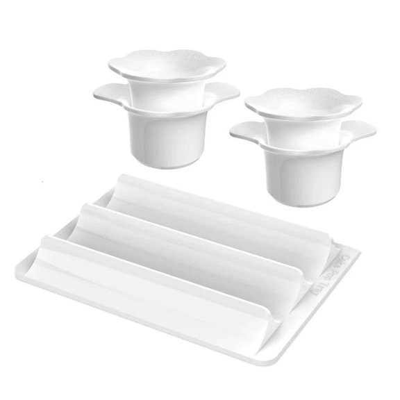 hejhncii Compacts 3PC Baking Tool Set With Organizers Tray and ABS Circle Cookie Molds Cutter