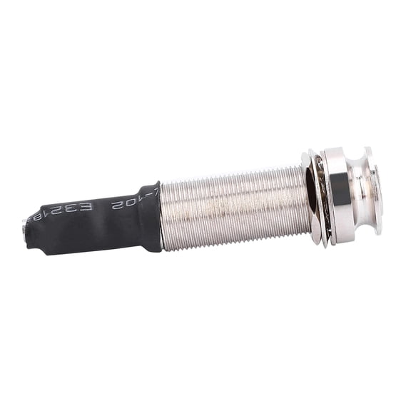 Professional Acoustic Guitar Endpin Jack 1/4 Inch Output and 1/10 Inch Input Built-in Rod Piezo Pickup Connector Replacement and Luthiers DIY Repair Accessory (2.4 x 0.6 in / 6 x 1.5 cm)
