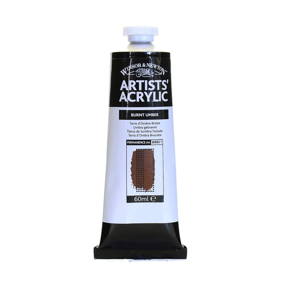 Professional Acrylic Colours burnt umber, 60 ml, 76 (pack of 2)