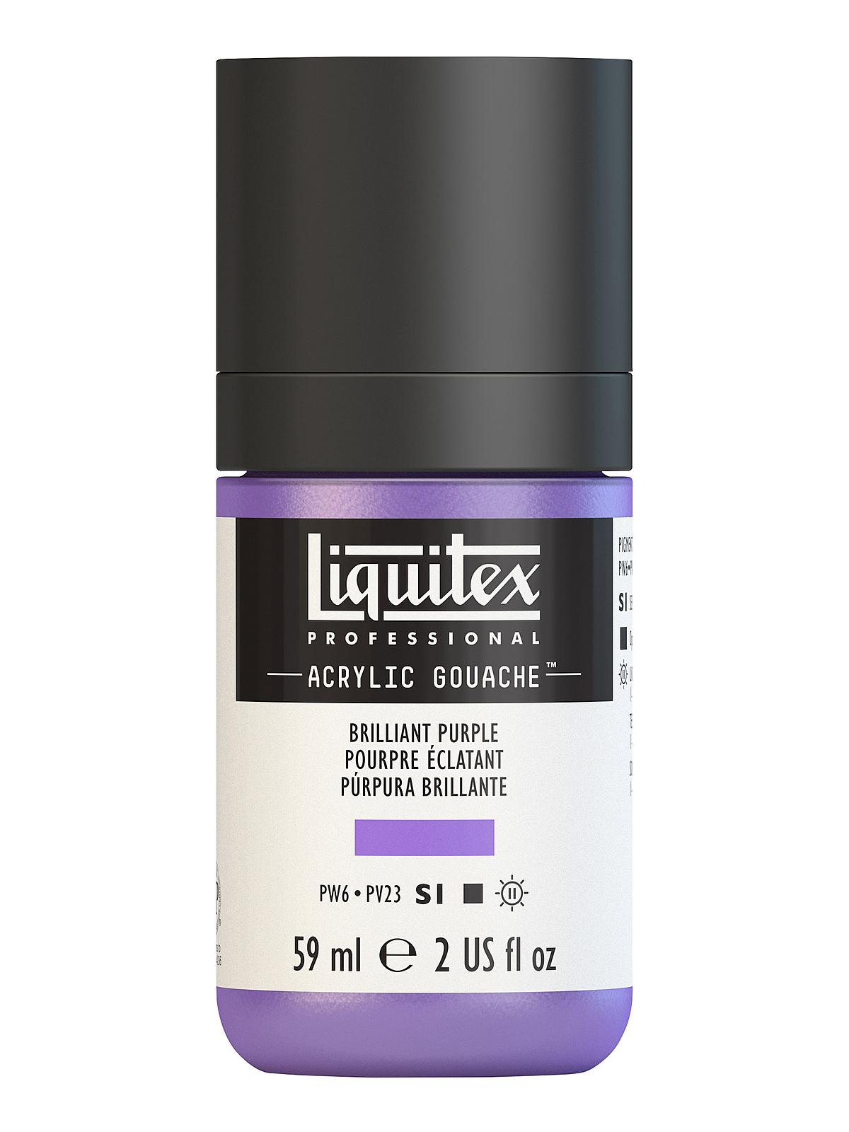 Professional Acrylic Gouache brilliant purple, 2 oz. (pack of 3)