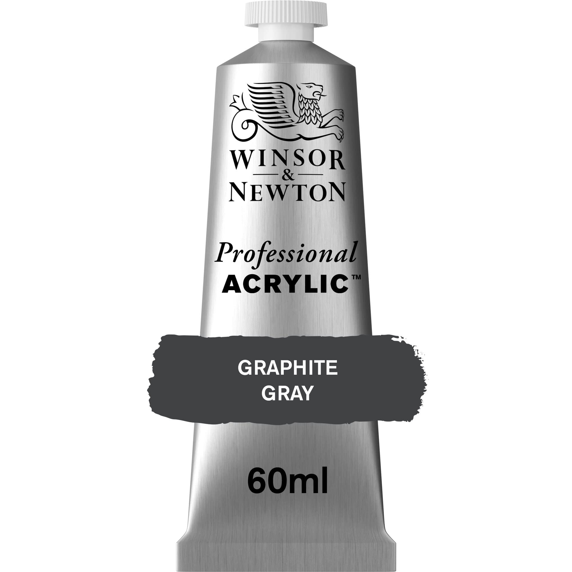 Professional Acrylic Paint 60ml Tube (2oz), Graphite Gray