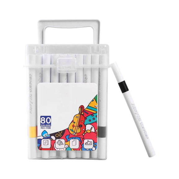 Professional Acrylic Paint Markers Set for Artistic Illustration, Multi-Color Fine Tip Drawing Pens for Ceramic Glass Stone and DIY Crafts Stationery Supplies Office & Craft & Stationery