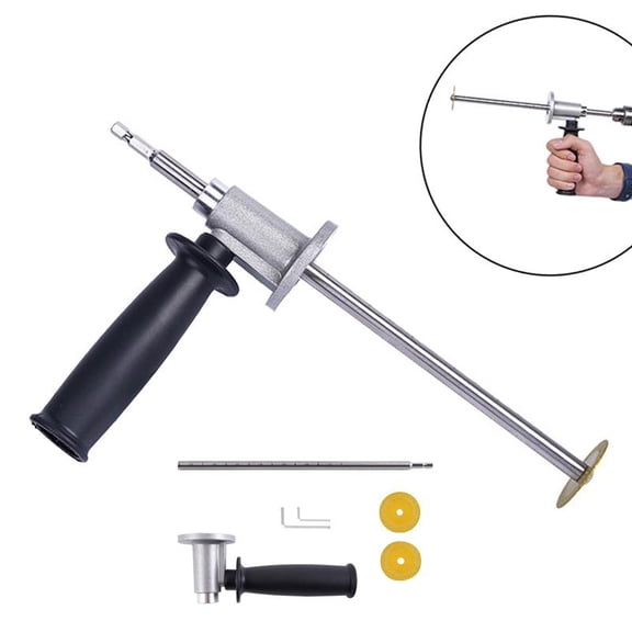 Professional Adjustable PVC Pipe Cutter (1.5"-8") - Diamond Grit Wheel, 7" Depth, 1/4" Hex Shank, Stainless Steel, DIY Plumbing Tool