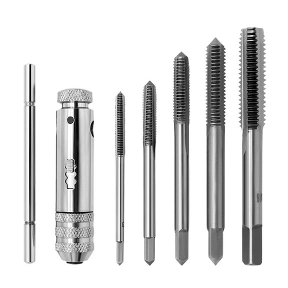 Professional Adjustable T-Handle Ratcheting Tap Holder Wrench Set Hand Tool Machine Screw Thread T-shaped Tap Tool