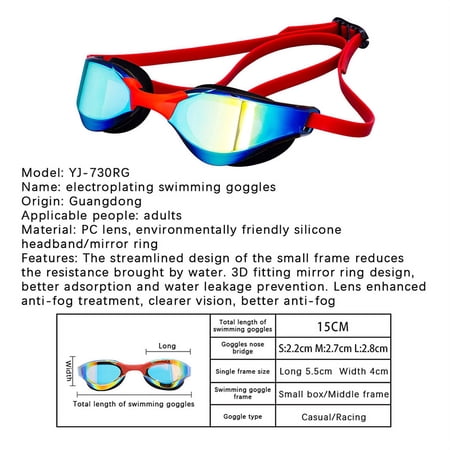 Professional Adult Swim Goggles Waterproof Fog-proof Racing Goggles