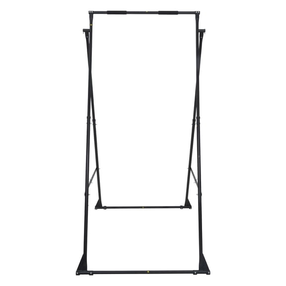 Professional Aerial Yoga Rig,440lb Capacity Adjustable Silk Stand with EVA Foam,4 Horizontal&6 Vertical Levels,Multi-Functional Aerial Fitness Frame
