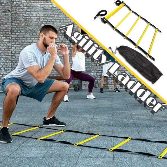 Professional Agility Ladder for Sports Training - Lightweight Speed Ladder for Soccer, Football & Basketball - Includes Carry Bag for Easy Storage - Improve Footwork & Quickness
