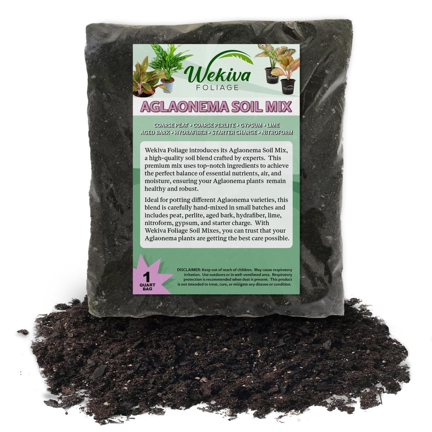 Aglaonema Growing Soil Mix 5 Quarts - Custom Soil Blend Potting Mix for  Aglaonema Plants Specially Developed by and for Professional Nursery  Growers - ...