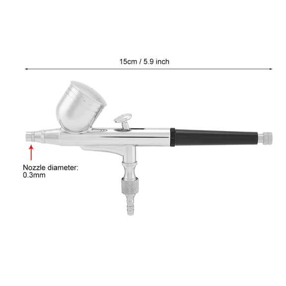 Professional Airbrush Kit, Durable Copper Spray <span Style="background:red"></span> W/ Dual Action Trigger  7cc Fluid Cup For Detailed Artwork