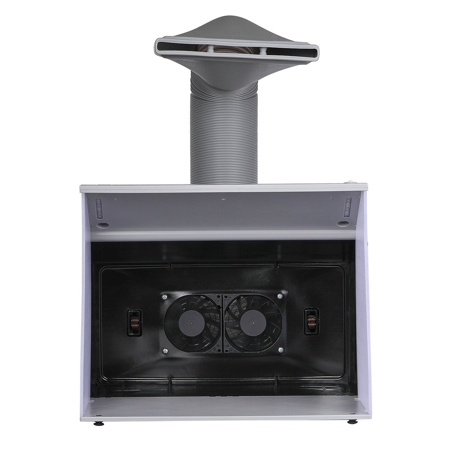 Professional Airbrush Spray Booth Kit: 4 LED Lights, Powerful Dual Exhaust Fans, Portable with Turntable & Hose for Models & Crafts