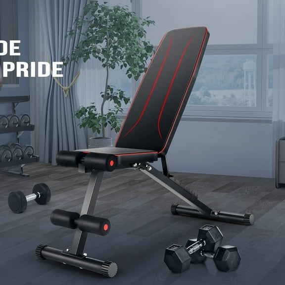 Professional All-In-One Weight Bench Set with Squat Rack - Adjustable Foldable, Leg Developer & Preacher Curl Pad for Home Gym Full-Body Workout