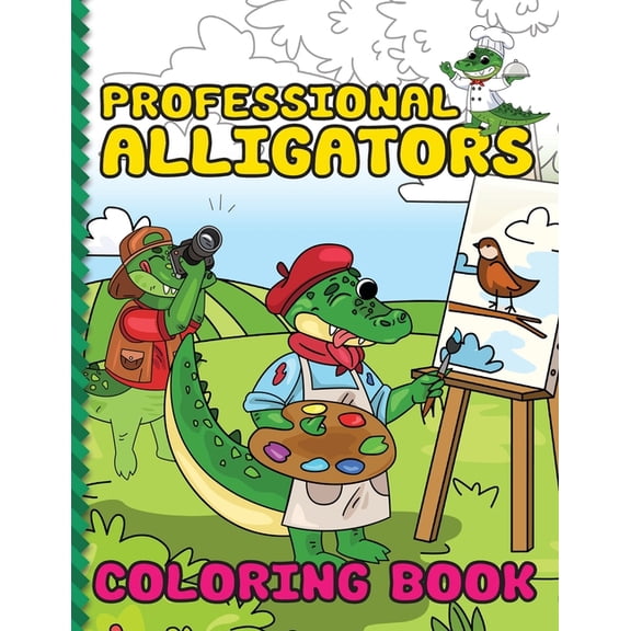 Professional Alligators Coloring Book: 30 Fun Pictures for Kids, (Paperback)