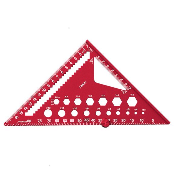 Professional Aluminum Alloy Trianglar Measuring Tool For Woodcutting Layout Work