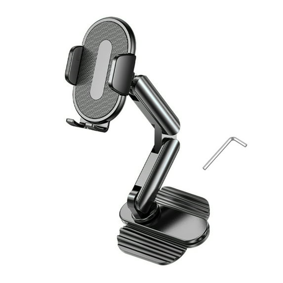 Professional Aluminum Dashboard Phone Mount Rack Holder Adhesive Base 360 Rotation Adjustable For 4-7 Inch Devices