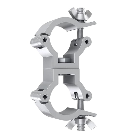 Lightweight High Strength Aluminum Double Lock Hook Clamp Corrosion Resistant Pipe Clamp for Stage Light 25-30mm Tube