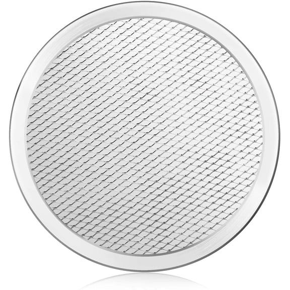Professional Aluminum Perforated Pizza Baking Screen Seamless Oven Mesh-12"-