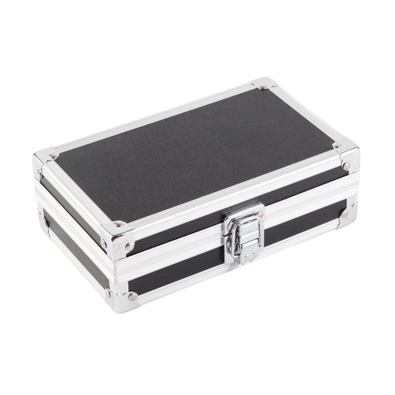 Professional Aluminum Portable Hard Case Multi-Functional Durable Storage Organizer Box for Tattoo Machine Guns Makeup Tools and Small Jewelry 7.1x4.3x2.3 Inches / 18x11x5.8 cm