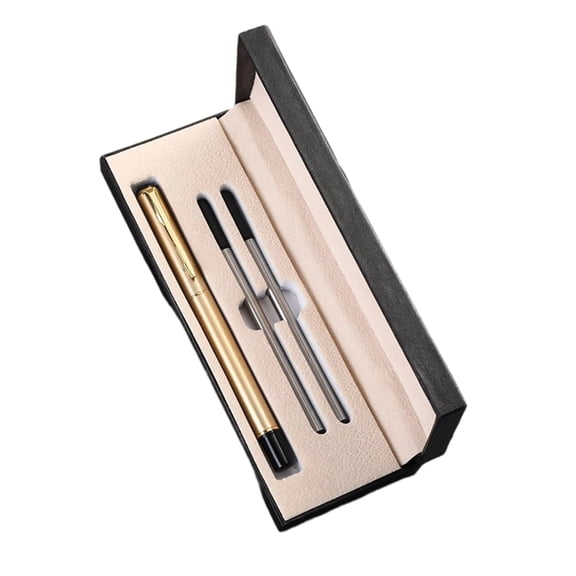 Professional Aluminum Signing Pen with 2 Refills For Writing Twist Action Metal Ballpoint Pen 0.5mm Stainless Steel Tip