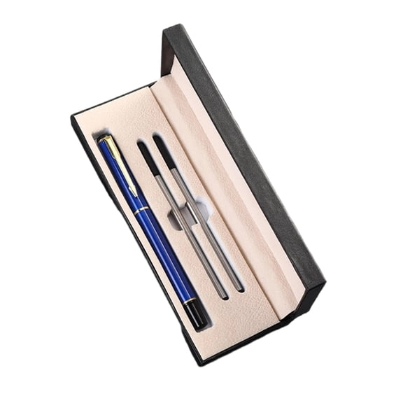 Professional Aluminum Signing Pen with 2 Refills For Writing Twist Action Metal Ballpoint Pen 0.5mm Stainless Steel Tip