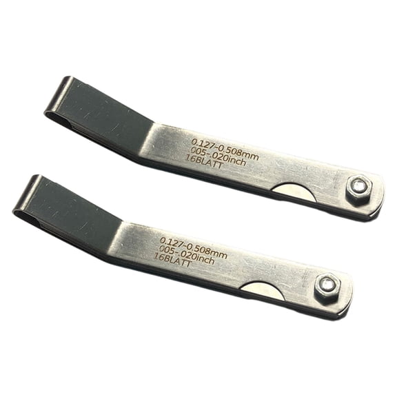 Professional Angled Feeler Gauges 16 Blade Steel Construction Upgrades for Accurate Thickness Measurement In Tight Space
