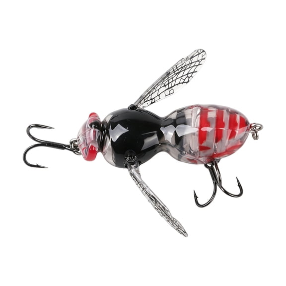 Professional Anglers Bionic Wasp Crawl Bait 2026 New Topwater Micro Lure Acoustic Steel Balls Carbon Steel for Bass Pike （Red）