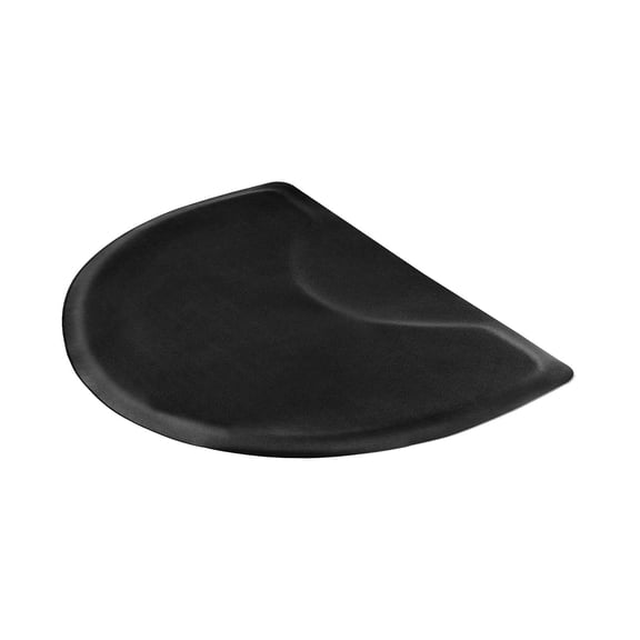 Professional Anti-Fatigue Barber Mat, 3x4 ft Half Circle with Chair Cutout, Waterproof PVC Salon Flooring with Non-Slip Safety Edge