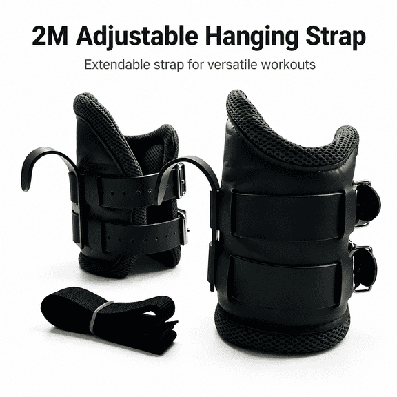 Professional Anti-Gravity Inversion Boots for Core Strengthening | Heavy-Duty Ankle Hooks for Gravity Stretching & Strength Training | Ergonomic Padded Inversion Gear for Home Gym